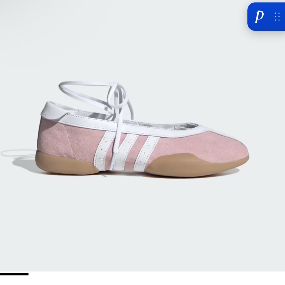 Adidas Women's Pink and White Ballet Sneakers